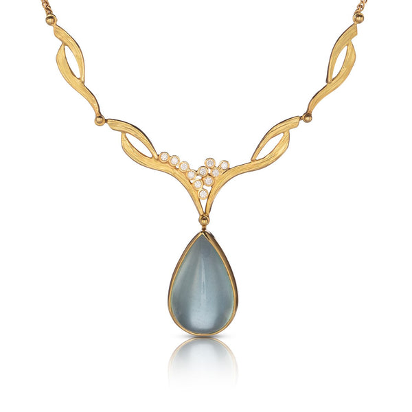 Aquamarine Driftwood Necklace    SOLD