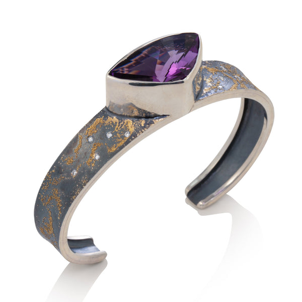 Starry Night Cuff with Amethyst