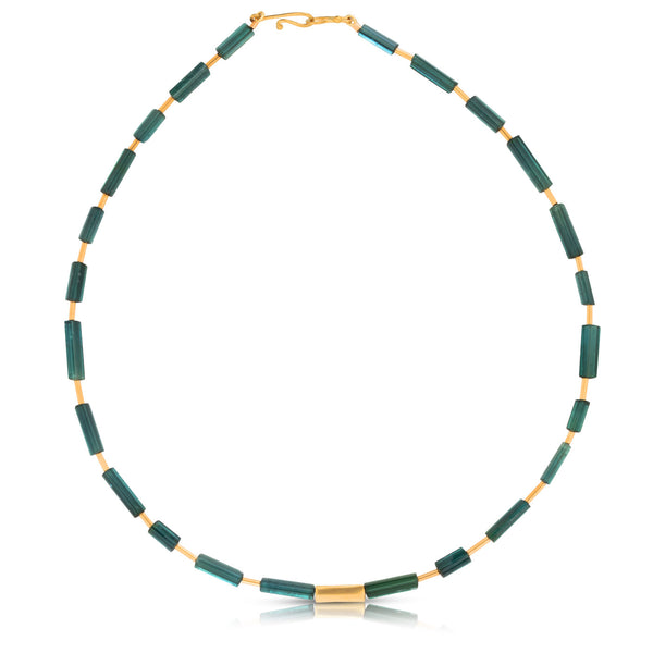 Green Tourmaline Bead Necklace