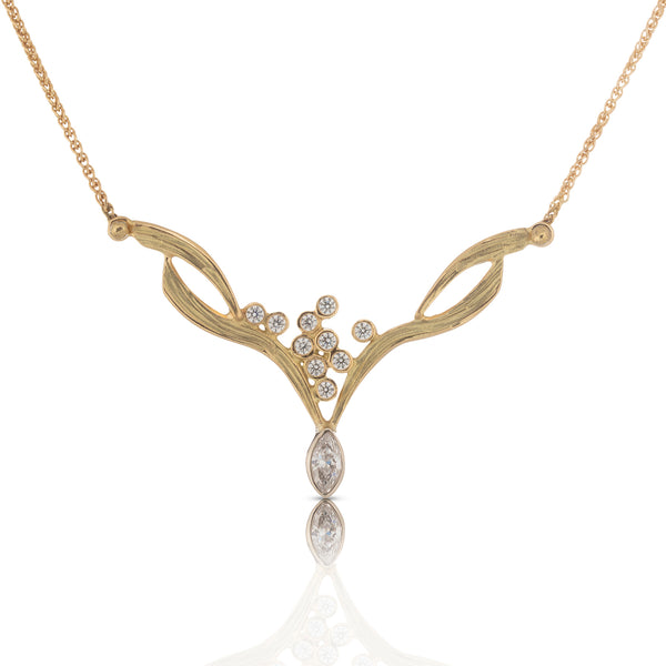 Driftwood Necklace with Diamonds