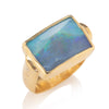Boulder Opal Ring with Diamonds
