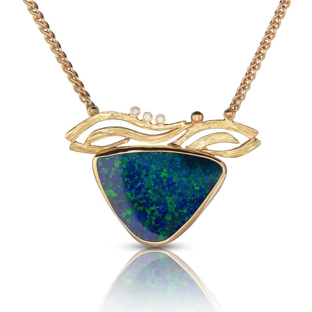 Boulder Opal Driftwood Necklace