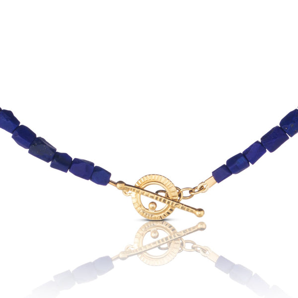 Lapis Lazuli Necklace with Gold Bead