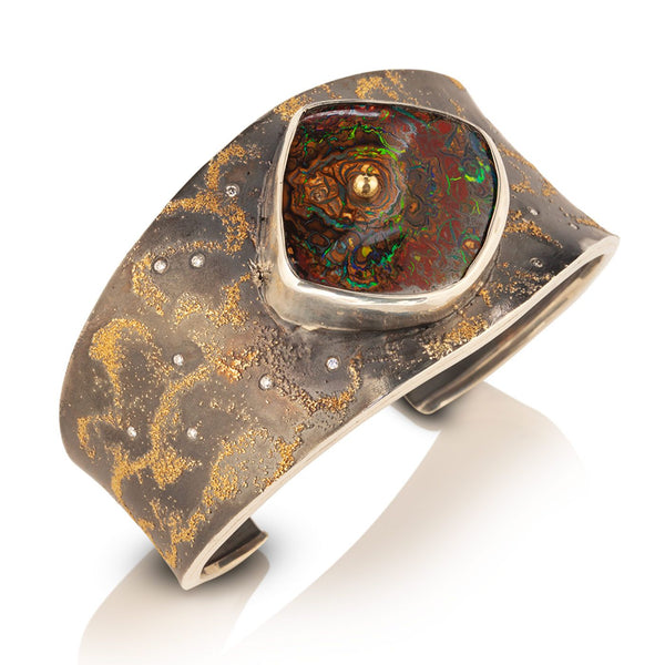 Starry Night Cuff with Boulder Opal  SOLD