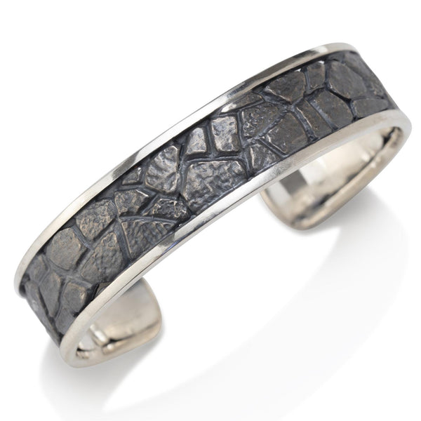 Sterling Silver Rock Wall Cuff
