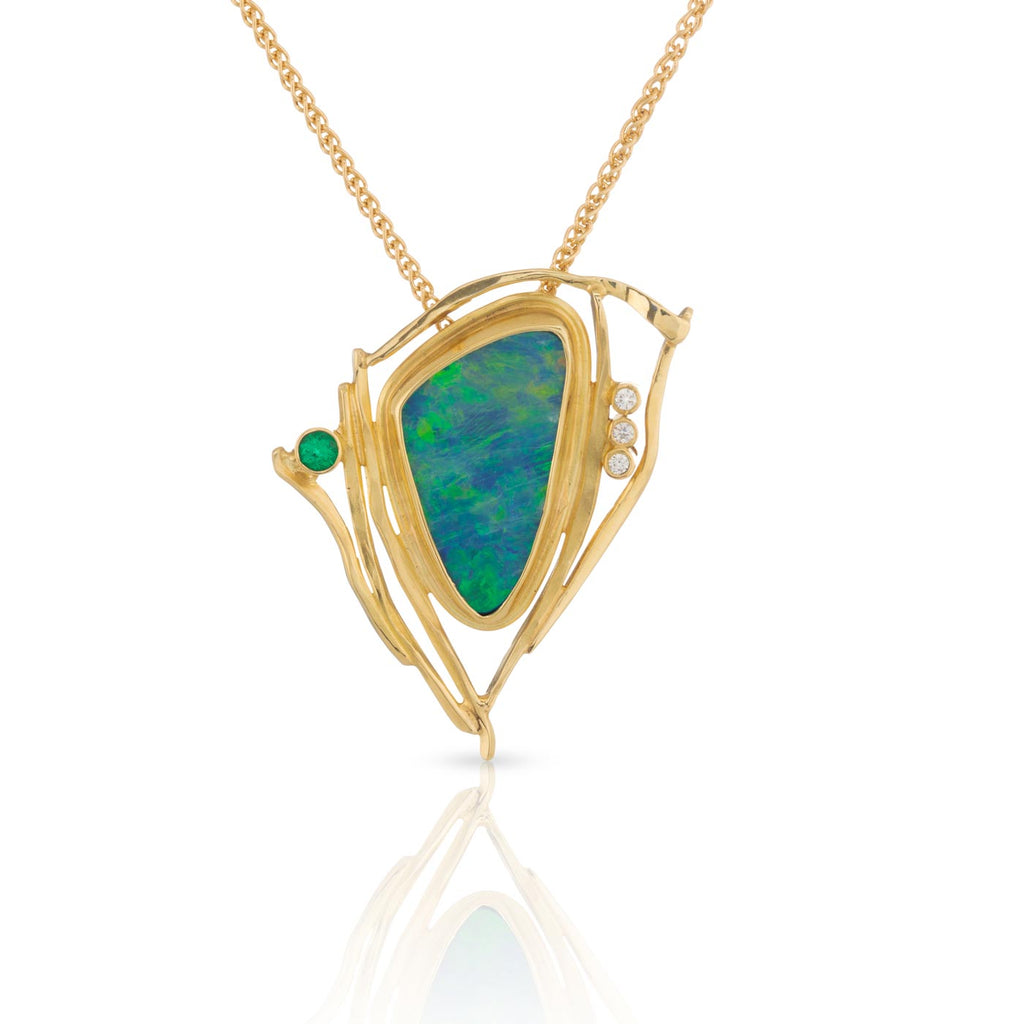 Sticks 'n Stones Pendant with Boulder Opal