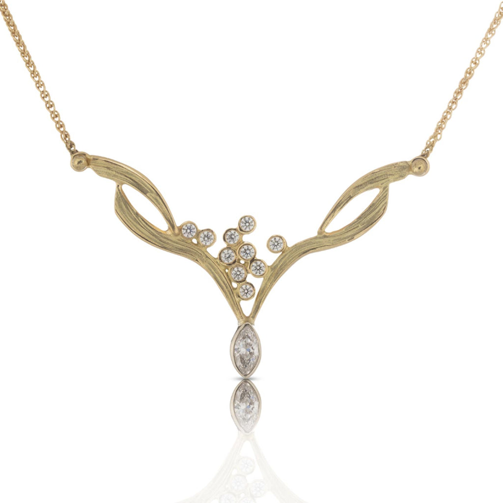 Driftwood Necklace with Diamonds