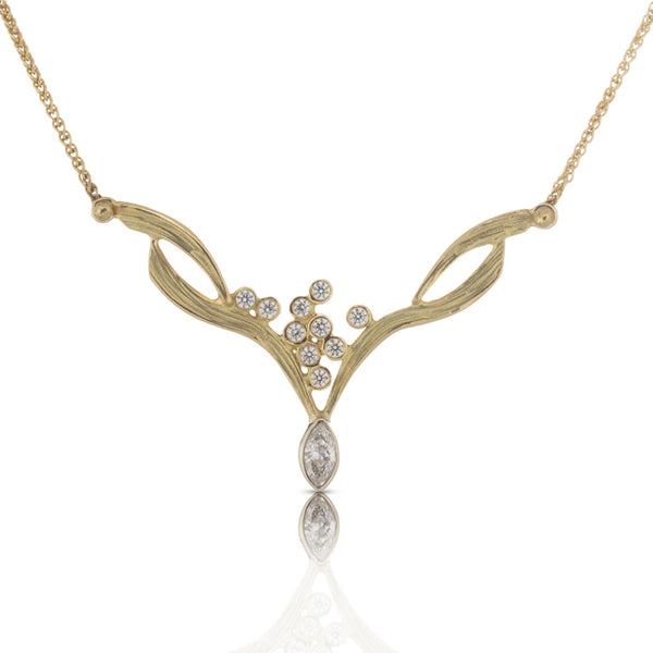 Driftwood Necklace with Diamonds