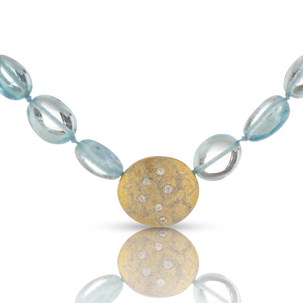 Aquamarine Bead Necklace SOLD