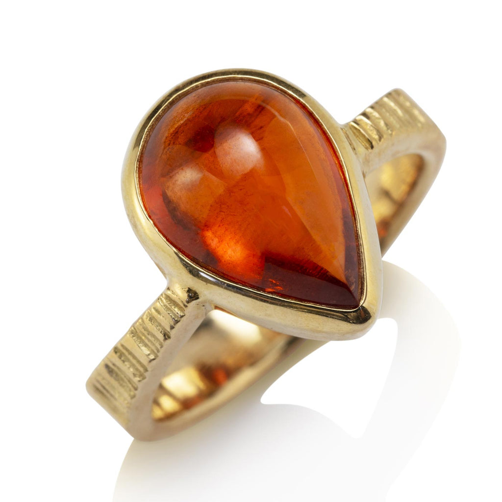 18K Ring with Mandarin Garnet