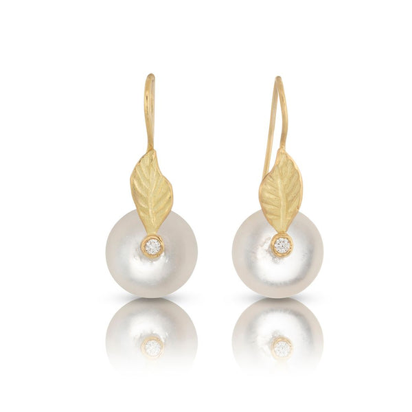 Quartz Leaf Drop Earrings