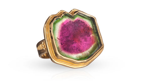 Watermelon Tourmaline Element Ring