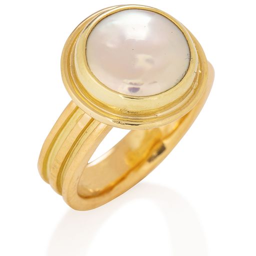 Coin Pearl Ring