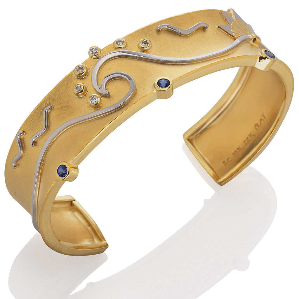 Gold/Platinum Wave Cuff