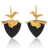 Onyx Bird Earrings