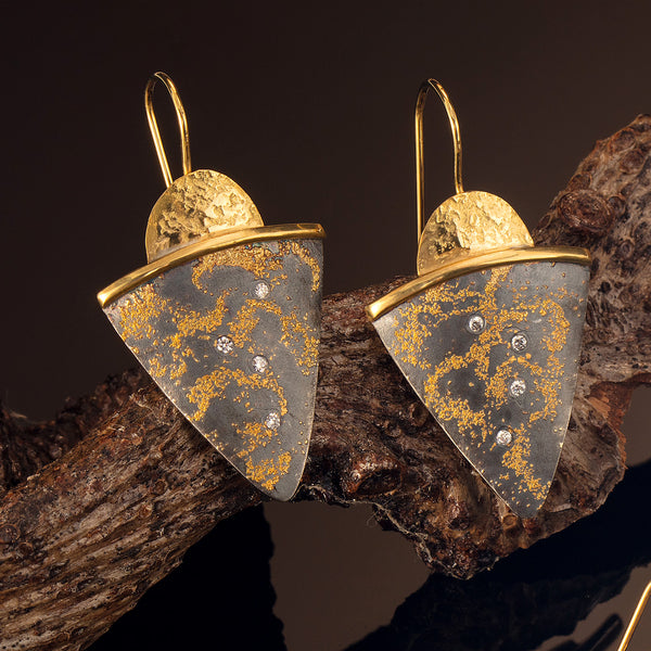 Starry Night Shield Earrings