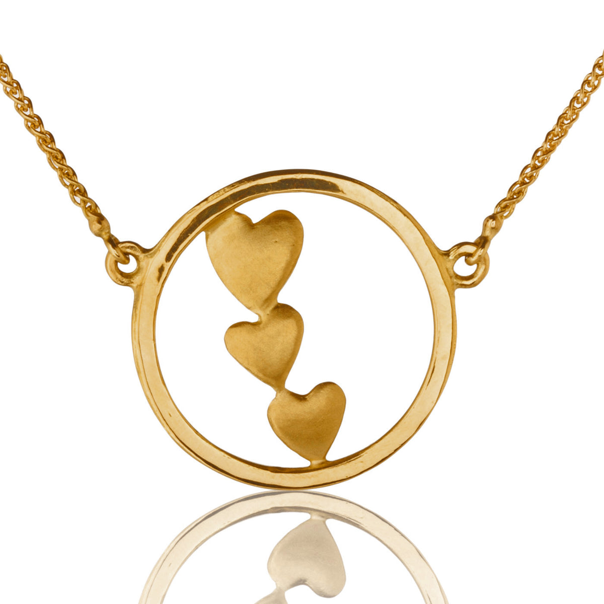 韓国人気 [NIRO] TRiPLE HEART BYZANTiNE CHAiN NECKLACE #90 Stainless Steel Byzantine Chain Heart Pendant – Ally Court