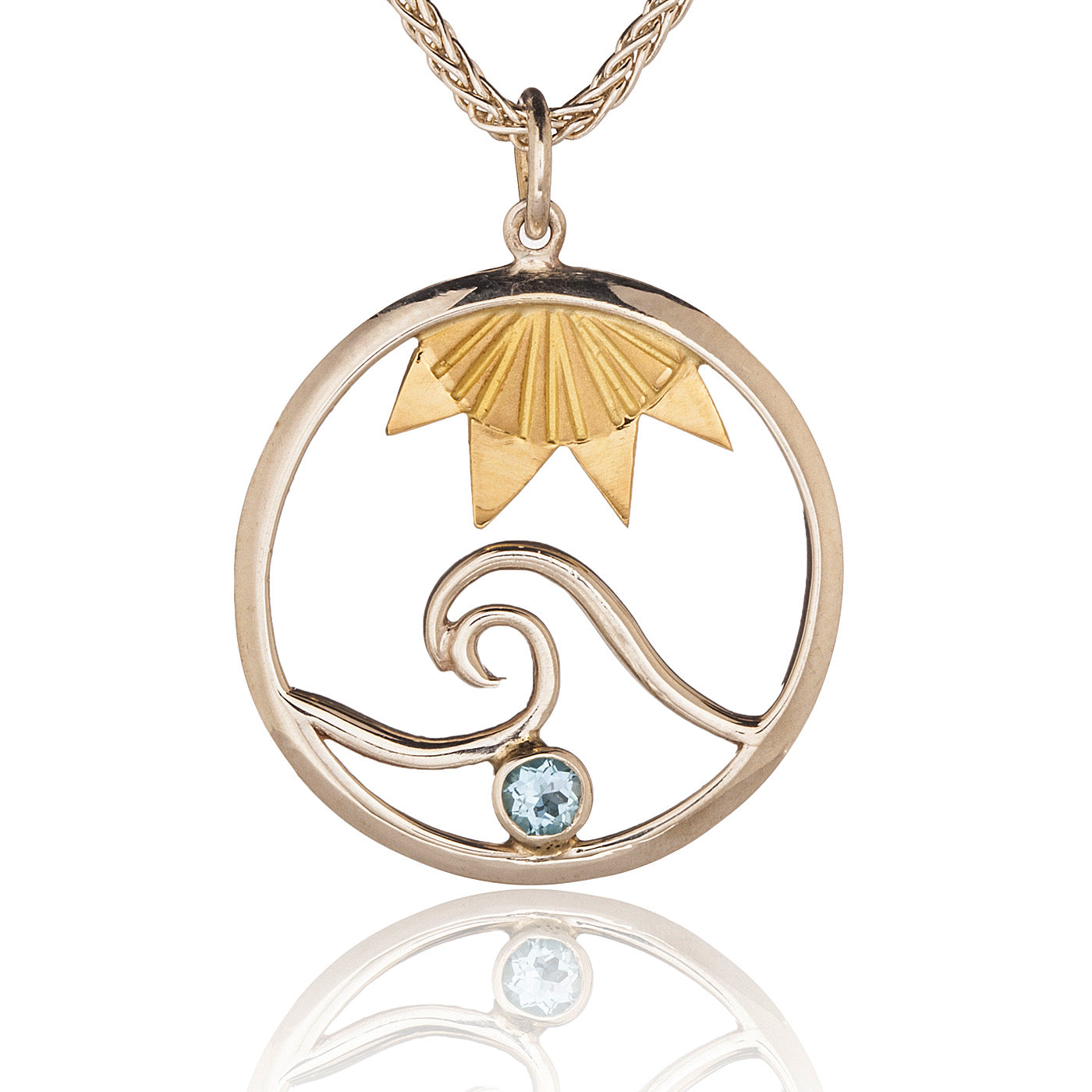 アクセサリー SUNSEA WALLAT CHAIN 2022 ocean_pendant_gold_sun_topaz.