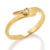 Swirl Ring in Gold with Diamond