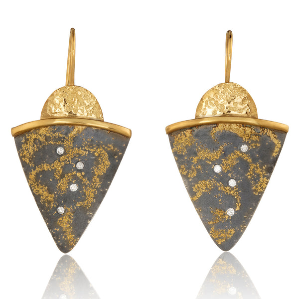 Starry Night Shield Earrings
